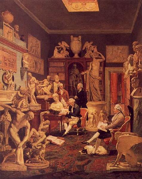  Johann Zoffany Charles Towneley's Library in Park Street Spain oil painting art